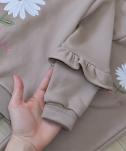 Alternative view of Ensemble Jogging beige– Fille – Motif Fleur