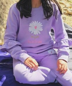 Alternative view of Ensemble Jogging Lavande – Fille – Motif Fleur