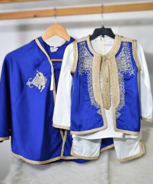 Tenue Traditionnelle Bébé & Enfant – 4 Pieces Bleu Roi