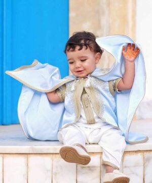 Alternative view of Tenue Traditionnelle Bébé & Enfant – 4 Pieces Bleu ciel