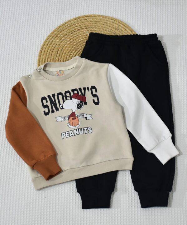 Ensemble Jogging Garçon–SNOOPY–Cool chocolat  et noir