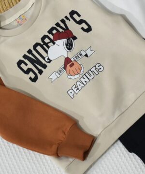 Alternative view of Ensemble Jogging Garçon–S-NOOPY–Cool chocolat  et noir