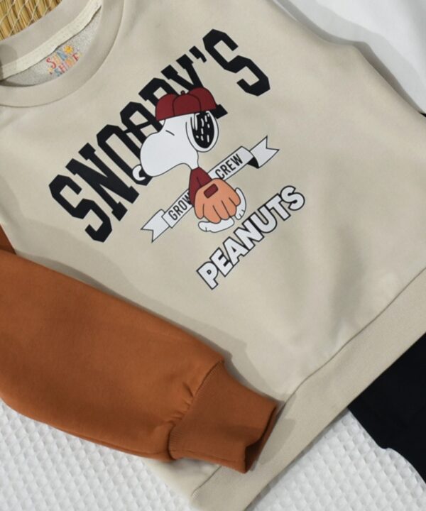 Alternative view of Ensemble Jogging Garçon–SNOOPY–Cool chocolat  et noir