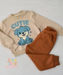 Alternative view of Ensemble jogging garçon “Cutie Puppy” – coton premium OEKO-TEX®