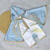Sortie de Naissance Traditionnelle Bébé – Bleu Pastel & Doré