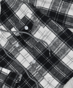 Alternative view of Ensemble 2 Pièces – Carreaux Noir & Gris