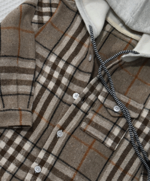 Alternative view of Ensemble 2 Pièces – Carreaux Beige & Marron