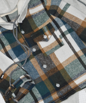 Alternative view of Ensemble 2 Pièces – Carreaux Vert Foncé / Bleu / Marron