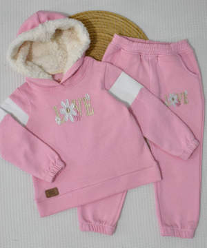 Ensemble Jogging LOVE – Rose