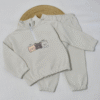 Ensemble jogging enfant “Kittens écru” – coton gratté OEKO-TEX®