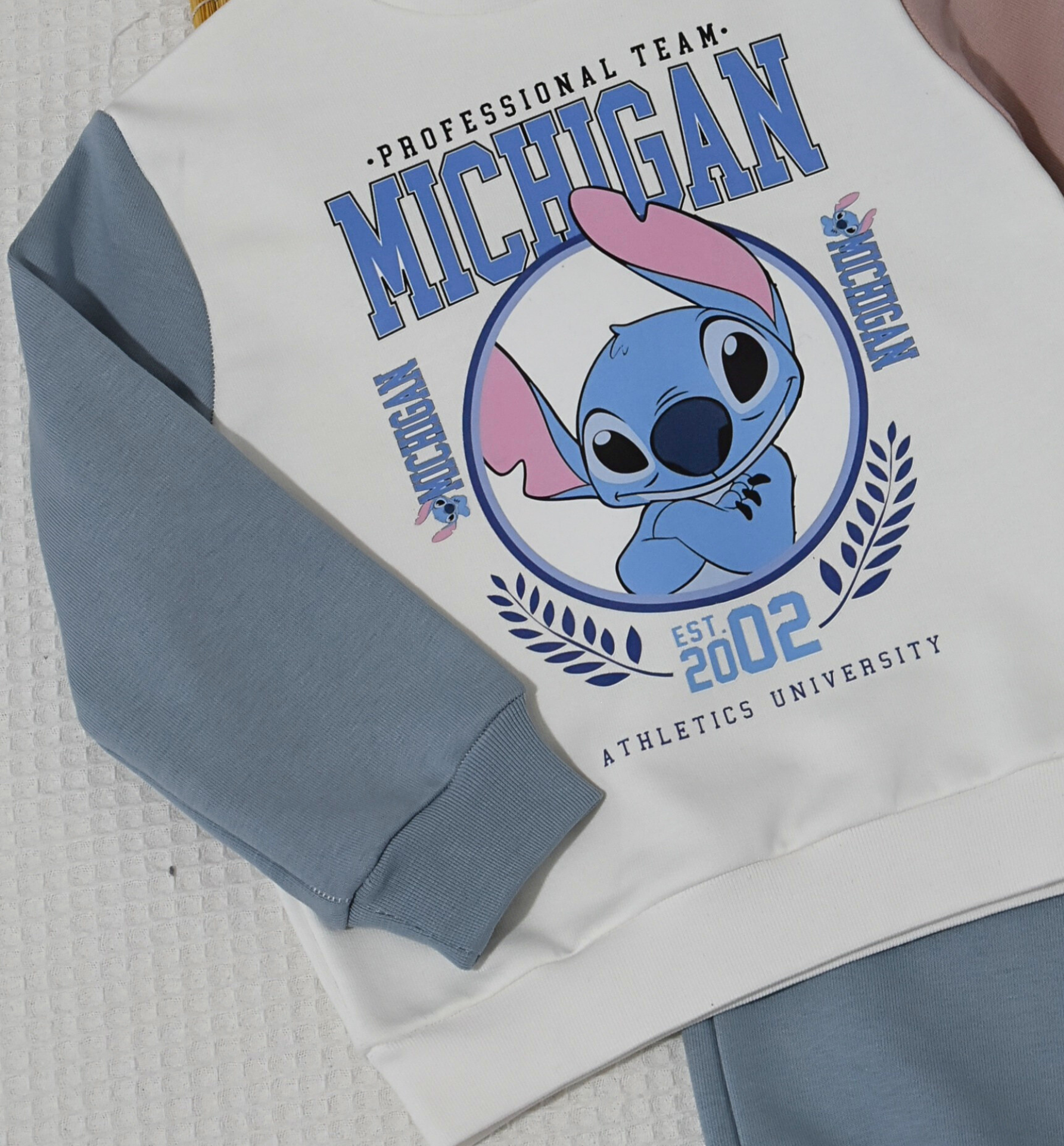 Ensemble jogging enfant “Michigan pastel mix” – coton premium OEKO-TEX® – Image 4