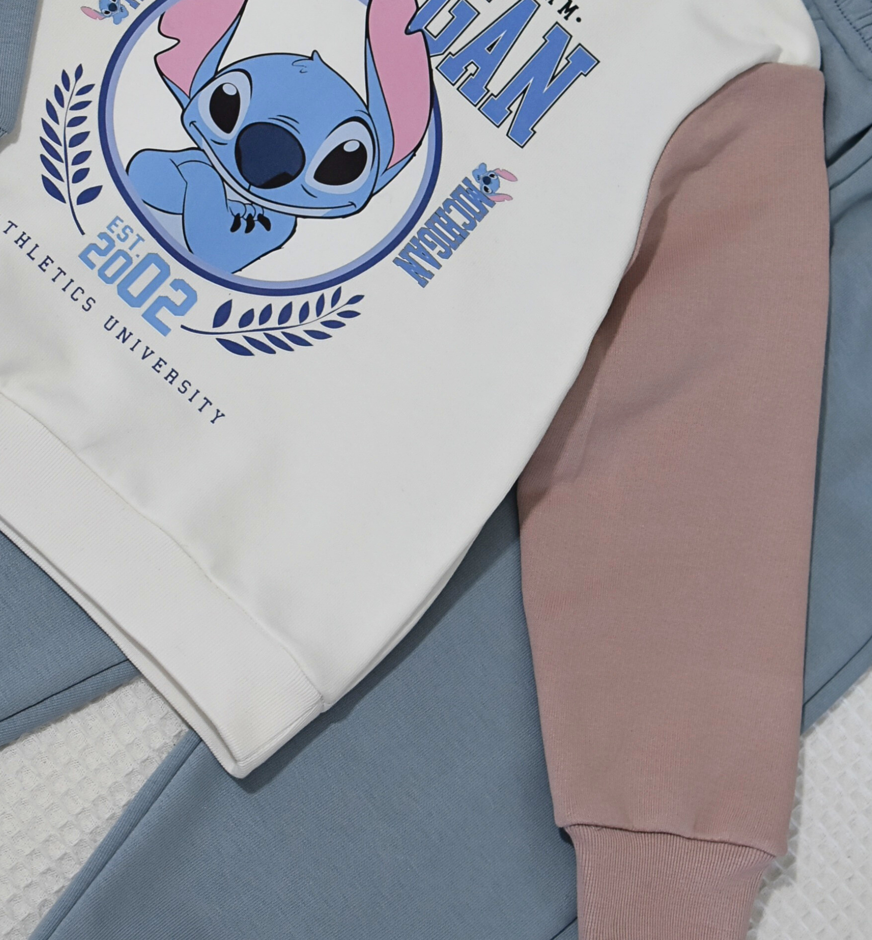 Ensemble jogging enfant “Michigan pastel mix” – coton premium OEKO-TEX® – Image 3