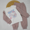 Ensemble jogging fille “Kitty Pastel rose poudré” – coton premium OEKO-TEX®