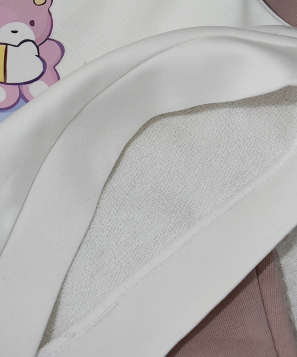 Ensemble jogging fille “Kitty Pastel rose poudré” – coton premium OEKO-TEX® – Image 4