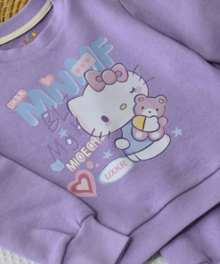 Alternative view of Ensemble Jogging “Petit Chat Doux” – Lavande Pastel