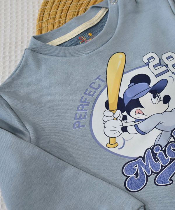 Ensemble Jogging “Souris Sportive” – Bleu pastel – Image 4