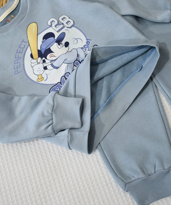Ensemble Jogging “Souris Sportive” – Bleu pastel – Image 5