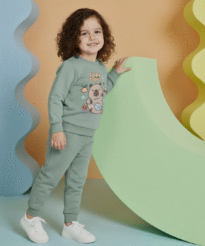 Ensemble jogging enfant Capybara pastel vert