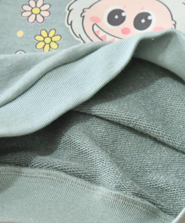 Ensemble jogging enfant Labubu pastel vert & beige – coton premium – Image 5