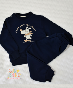 Ensemble jogging garçon “Skate Puppy navy” – coton premium OEKO-TEX®