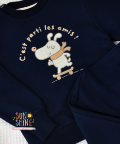 Alternative view of Ensemble jogging garçon “Skate Puppy navy” – coton premium OEKO-TEX®