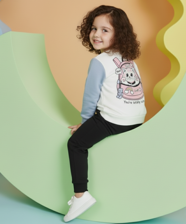 Ensemble Jogging “Petit Chat Backpack” – Multicolore