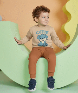 Ensemble jogging garçon “Cutie Puppy” – coton premium OEKO-TEX®