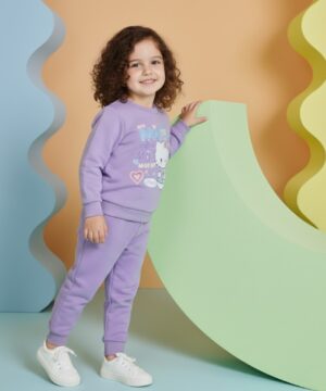 Ensemble Jogging “Petit Chat Doux” – Lavande Pastel
