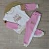 Jogging bébé Be Brave – Molleton 100% coton gratté Rose
