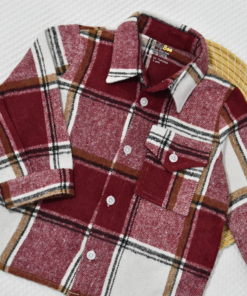 Alternative view of Surchemise en Flanelle – Carreaux All-Over Bordeaux