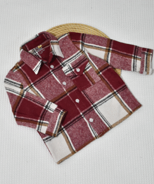 Surchemise en Flanelle – Carreaux All-Over Bordeaux