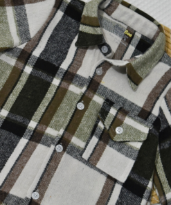 Alternative view of Sur-chemise Enfant en Flanelle – Carreaux All-Over Kaki