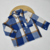 Surchemise Enfant en Flanelle – Carreaux All-Over Bleu