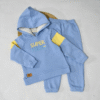 Ensemble Bébé – Sweat A Capuche  Super Hero Brodé & Jogging | 100% Coton Molleton Gratté