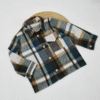 Chemise à Carreaux Enfant – Flanelle Chaude – Vert & Marron