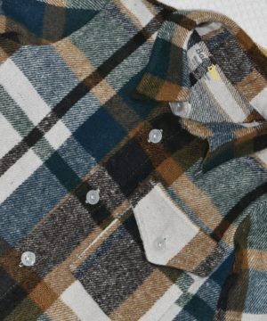 Alternative view of Chemise à Carreaux Enfant – Flanelle Chaude – Vert & Marron