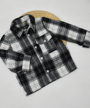 Sur_Chemise à Carreaux Enfant Noir – Flanelle Douce & Chaude