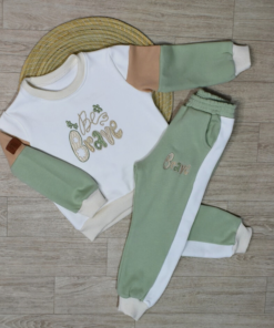 Jogging bébé Be Brave – Molleton 100% coton gratté Vert