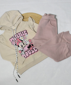 Ensemble Jogging Fille A capuche – Souris Mignonne – Non Gratté