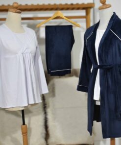 Pyjama Velours Douceur – Bleu Marine