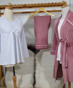 Pyjama Velours Douceur – Rose Poudré