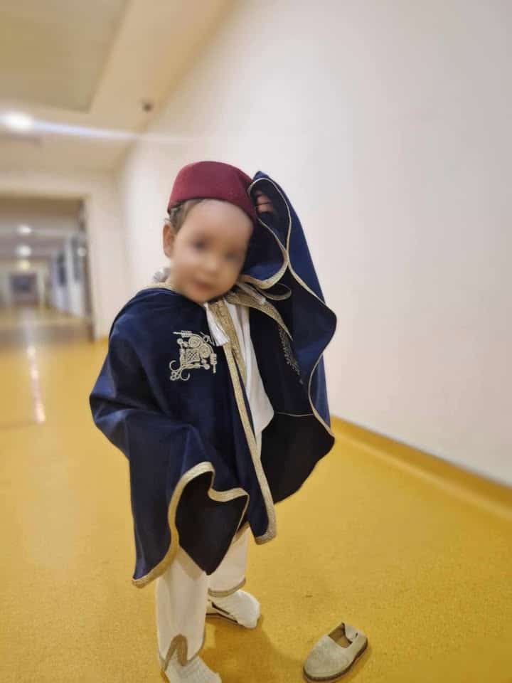 Tenue traditionnelle velour Enfant _ Bleu marine & Doré – Image 5