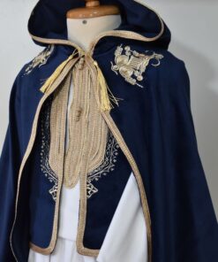 Tenue traditionnelle velour Enfant  _ Bleu marine & Doré
