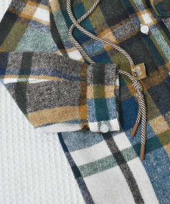 Ensemble bébé chemise carreaux et pantalon beige Babyboo2