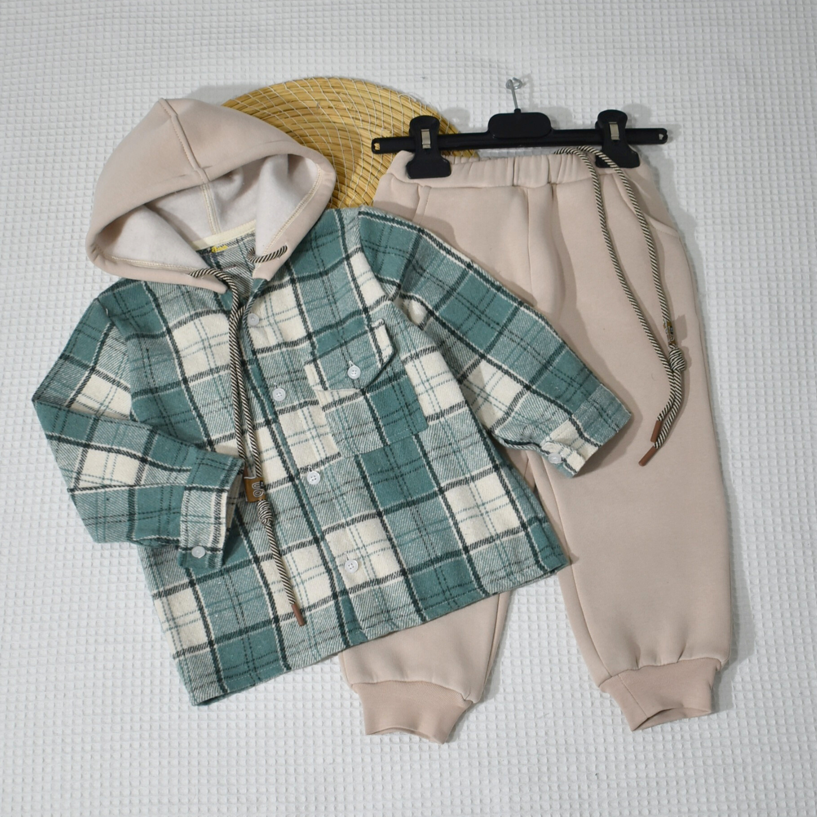 l'ensemble bébé hiver Babyboo vert 1