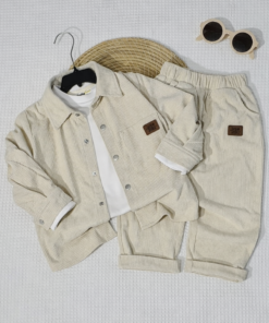 Ensemble garçon 3 pièces3 ecru1