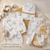 Kit Naissance 4 Pièces Motifs Animaux - Babyboo