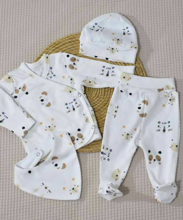 Kit Naissance 4 Pièces Motifs Animaux - Babyboo – Image 3