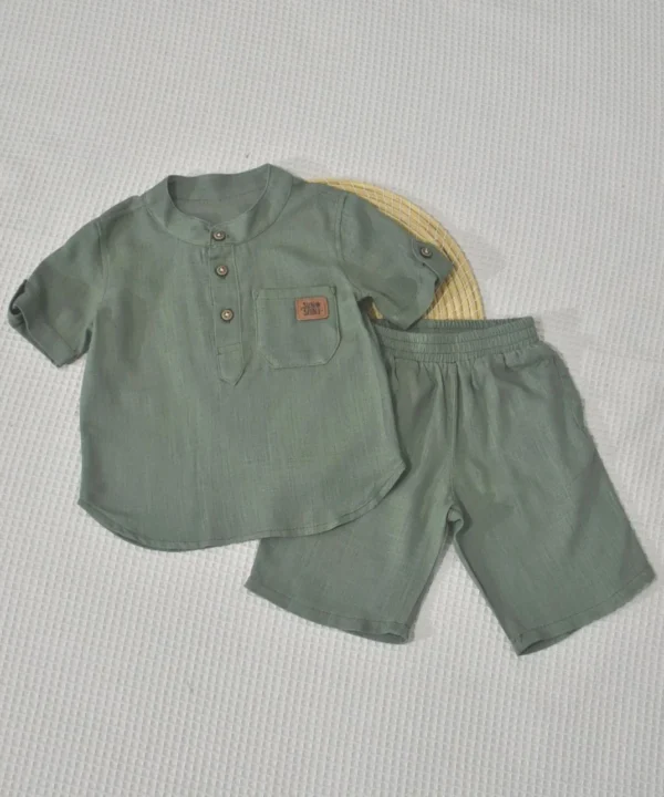 Alternative view of Ensemble en Lin Bébé et Enfant - Tenue Été & Cérémonie | Babyboo