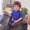 Ensemble en Lin Bébé et Enfant Bleu Roi – Tenue Été & Cérémonie | Babyboo